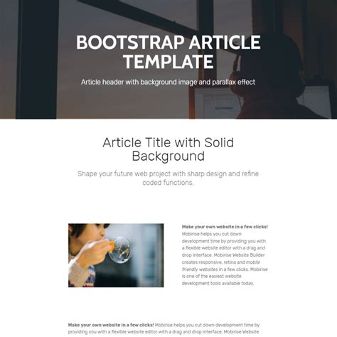 Article Website Templates .